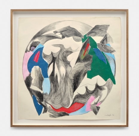 Sonia Gechtoff, Untitled (Round Icon Collage), 1962 , Andrew Kreps Gallery