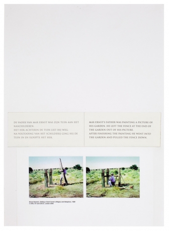 Marijn van Kreij, Untitled (Max Ernst's Father, Setting a Good Corner, Allegory and Metaphor, Daan van Golden, Bruce Nauman), 2015, andriesse ~ eyck gallery