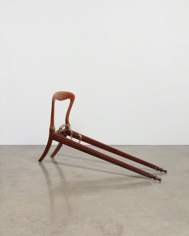 Amalia Pica, (Quasi) Catachresis #25 (back of the chair, legs of the table, elbow of the pipe, arm of a chandelier, face of a coin), 2024 , Tanya Bonakdar Gallery