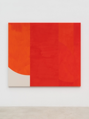 Sarah Crowner, Red Oranges Over Orange with Curve, 2024 , Luhring Augustine Tribeca