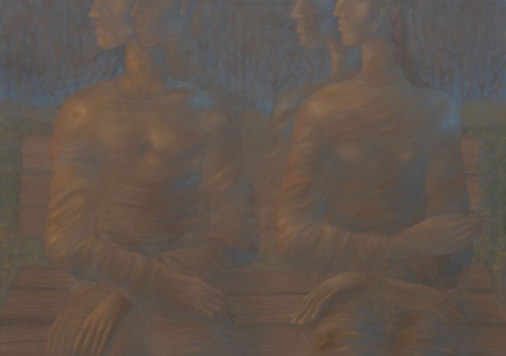 Fabien Adèle, Deux figures sur un banc II, 2023-2024, Almine Rech