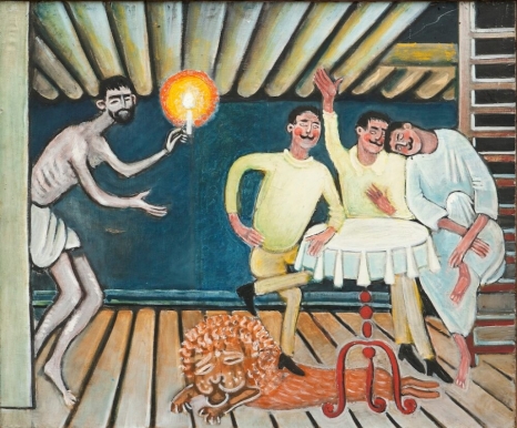 Valentina Rusu , Ciobanu Diogene sau îmblânzitorii de lei (Diogenes or the Lion Tamers), 1968-1969 , Galeria Plan B