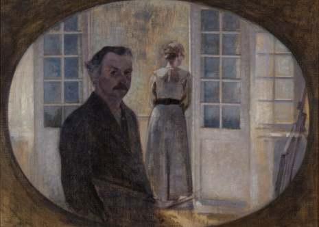 Vilhelm Hammershøi, Double Portrait of the Artist and His Wife, Seen through a Mirror. The Cottage Spurveskjul, 1911 , Hauser & Wirth