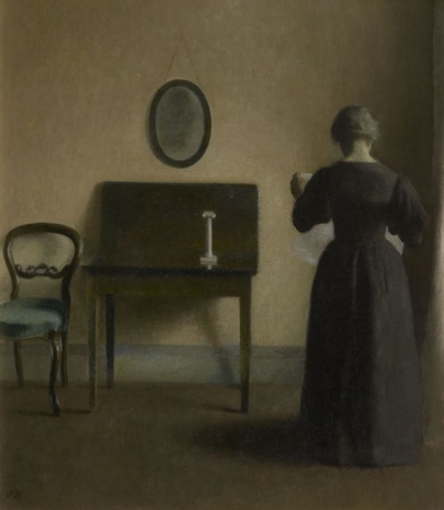 Vilhelm Hammershøi, Interior with a Standing Woman, 1898, Hauser & Wirth