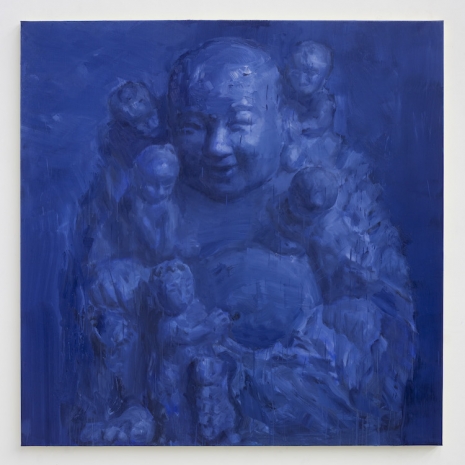 Yan Pei-Ming, Budai, Sapphire Blue, 2024, MASSIMODECARLO