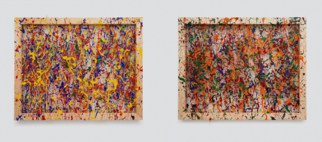 Morgan Fisher, Three Gray Paintings (red/green within blue/orange within yellow/ violet) / Three Gray Paintings (green/ red within orange/blue within violet/ yellow), 2023 , Bortolami Gallery
