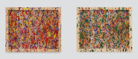 Morgan Fisher, Three Gray Paintings (blue/orange within yellow/violet within red/green) / Three Gray Paintings (orange/blue within violet/yellow within green/red), 2023 , Bortolami Gallery