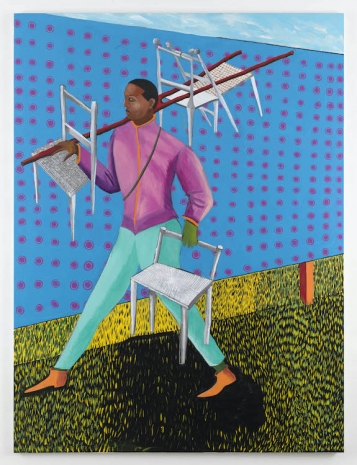 Lubaina Himid, Chair Seller, 2023, Greene Naftali