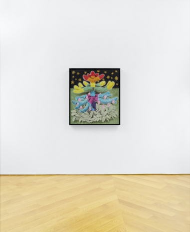 Andrew Sim, Portrait of a rainbow monkey puzzle with flowers and stars, 2024 , Anton Kern Gallery
