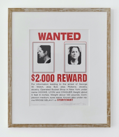 Sturtevant , Duchamp Wanted, 1992 , NO NAME