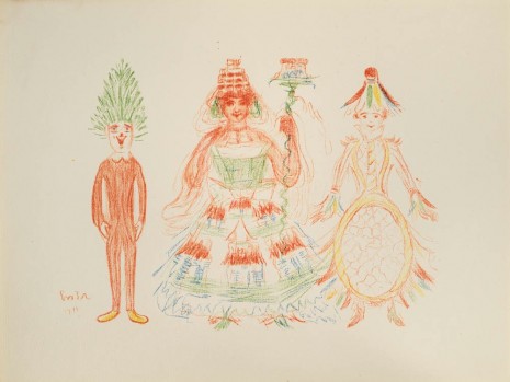 James Ensor, Le Sapin, La Maison de Nuremberg, La Raquette - N°20 / La Gamme d’Amour (Flirt de marionnettes), 1929, Galerie Chantal Crousel