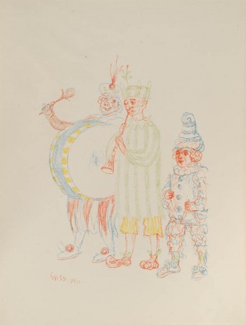 James Ensor, Musiciens - N°7 / La Gamme d’Amour (Flirt de marionnettes), 1929, Galerie Chantal Crousel