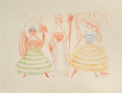 James Ensor, Les Coquilles - N°18 / La Gamme d’Amour (Flirt de marionnettes), 1929, Galerie Chantal Crousel