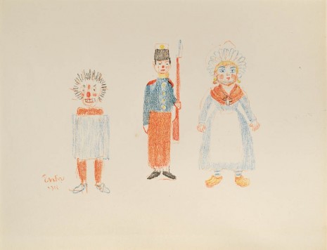 James Ensor, Le Diable, Le Soldat de bois, La Poupée - N°21 / La Gamme d’Amour (Flirt de marionnettes), 1929, Galerie Chantal Crousel