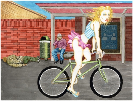 Ed Templeton, Pandemic Summer Suburbia, 2021 , Tim Van Laere Gallery