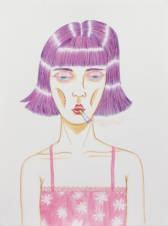 Ed Templeton, Inhale Girl, 2022 , Tim Van Laere Gallery