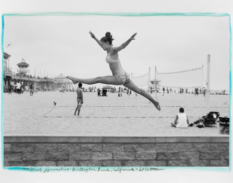 Ed Templeton, Street Gymnast, (girl using wall as balance beam) Huntington Beach, 2016 - 2024 , Tim Van Laere Gallery