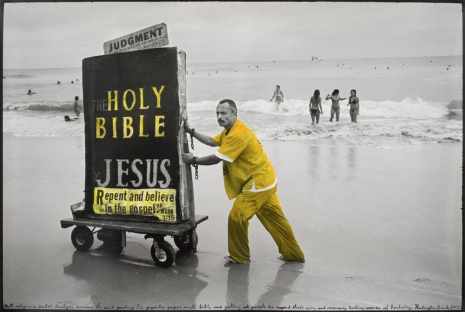 Ed Templeton, Zealot pushing bible on sand, Huntington Beach, 2013 - 2024 , Tim Van Laere Gallery