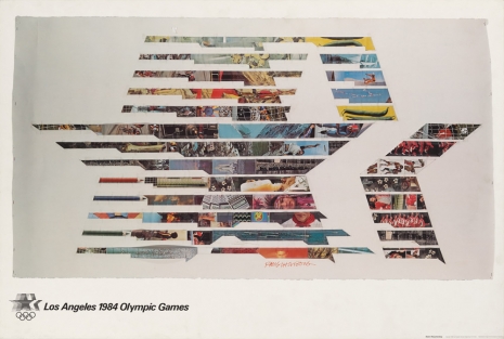 Robert Rauschenberg, Robert Rauschenberg’s poster for the 1984 Los Angeles Summer Olympics, featuring 