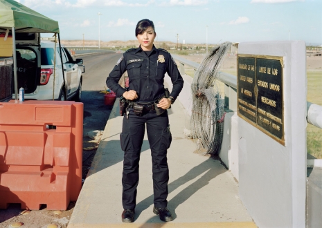 An-My Lê , Fragment VIII: US Customs and Border Protection Officer, Presidio-Ojinaga International Bridge, Presido, Texas, from Silent General, 2019 , Marian Goodman Gallery