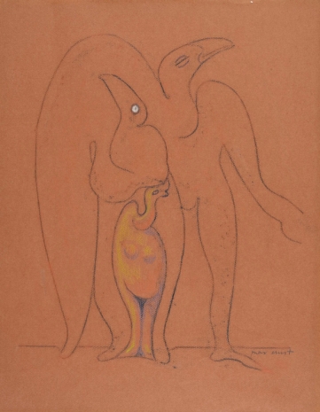 Max Ernst , Untitled (The Bird People) from VVV Portfolio, 1942 , The Mayor Gallery