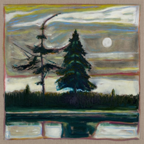 Billy Childish, 2 trees and moon, 2024 , Lehmann Maupin
