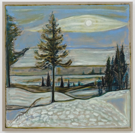 Billy Childish, snow trees sun, 2024 , Lehmann Maupin