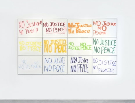 Sam Durant , No Justice, No Peace, 2017 , Praz-Delavallade