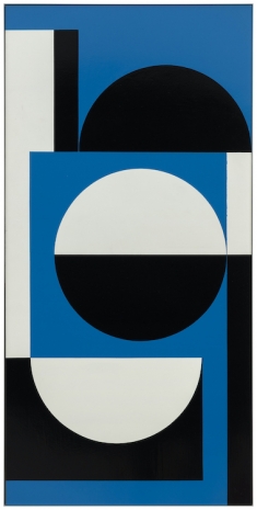 Lars-Gunnar Nordström, Sommitelma kovalevylle (sini-musta-valkoinen), 1960's , Galerie Forsblom