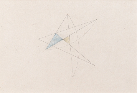 Marlow Moss, Untitled (Blue and yellow triangle), c. 1940s , The Mayor Gallery