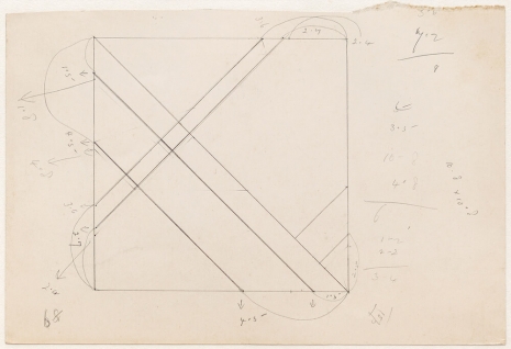 Marlow Moss, Untitled (crossed lines), c. 1942 , The Mayor Gallery