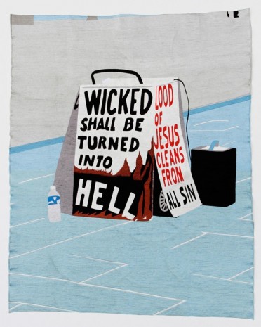 Eko Nugroho, The World Words series (Wicked Shall be Turned Into Hell), 2012, Lehmann Maupin