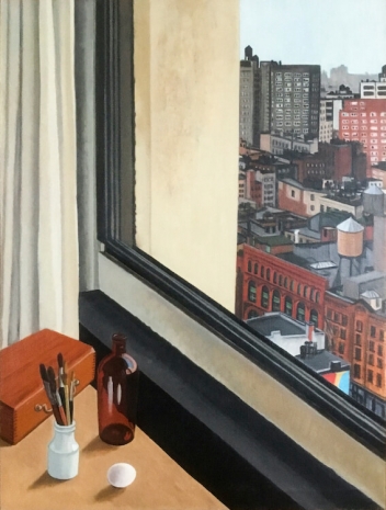 Aimée Moreau, Vue de New York, pinceaux, boîte, 1966 , Mai 36 Galerie