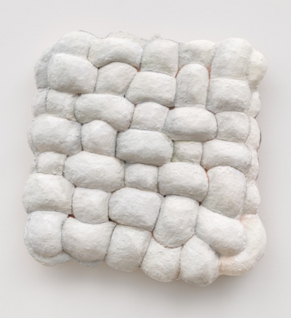 Gina Beavers, Square knotted pillow decor, 2024, Marianne Boesky Gallery