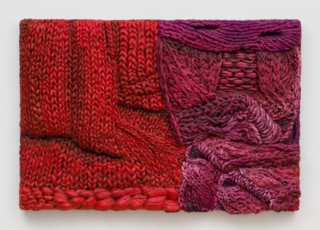 Gina Beavers, Knit weighted blanket landscape, 2024 , Marianne Boesky Gallery