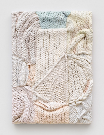 Gina Beavers, All the knit blankets in Ivory, 2024 , Marianne Boesky Gallery