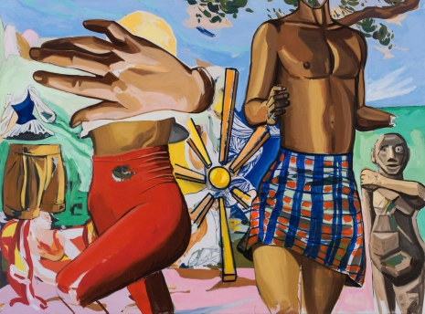 David Salle, New Pastoral with Red Tights, 2024, Gladstone Gallery