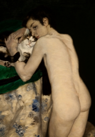 Nan Goldin, Narcissus and young boy with a cat, 2024 (detail) , Gagosian