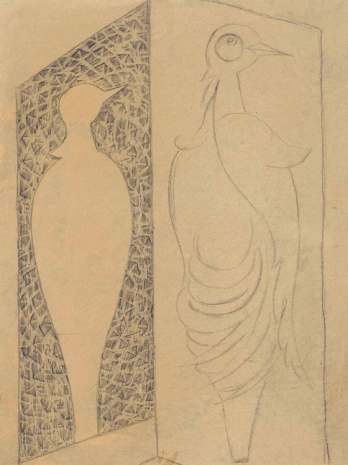 Max Ernst, Étude pour Colombe noire et columbe pâle, 1925 , The Mayor Gallery