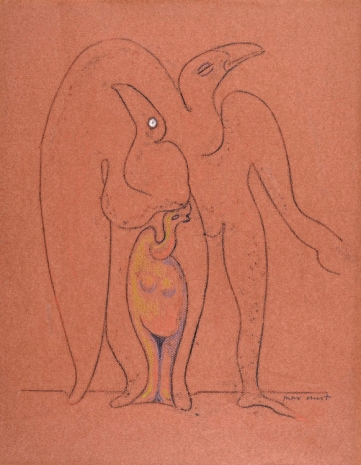 Max Ernst, Untitled (The Bird People) from VVV Portfolio, 1942 , The Mayor Gallery