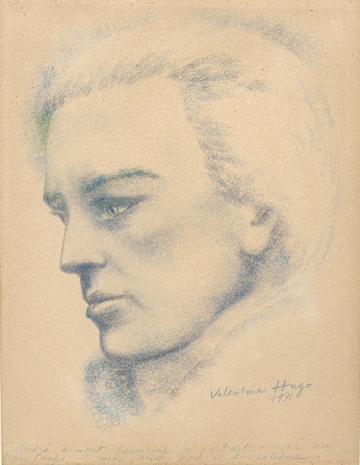 Valentine Hugo, Untitled (Portrait of André Breton), 1931 , The Mayor Gallery