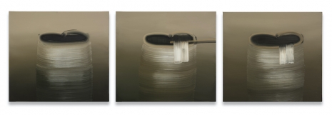 Hyun-Sook Song, Triptych: left: 5 Brushstrokes III; middle: 8 Brushstrokes; right: 7 Brushstrokes, 2023 , Sprüth Magers