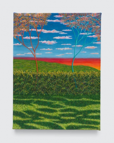 Scott Kahn, Sunset Behind the Privet Hedge, 2023 , David Zwirner