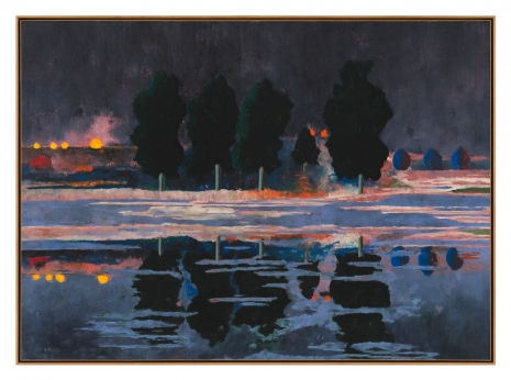 Harold Ancart, L'étang le soir, 2024 , Gagosian