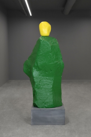 Ugo Rondinone, yellow green monk, 2024, Mennour