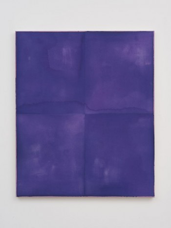 Matt Connors, Violet Example Monochrome / individually treated quadrants, 2013, Herald St