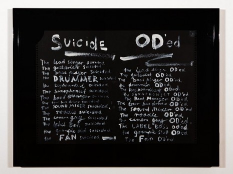 Nell, A Short History of Rock ‘n’ Roll - Suicide/O.D., 2013, Roslyn Oxley9 Gallery