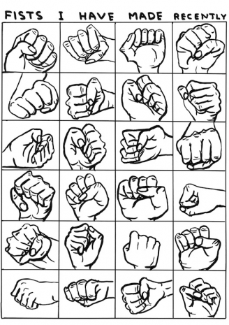 David Shrigley , Untitled (Fists I Have Made Recently), 2024 , Anton Kern Gallery