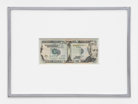 Walead Beshty, Blind Collage (Three 180o Rotations, United States Federal Reserve Twenty-Dollar Note: Series 2017, Issued by Federal Reserve Bank of San Francisco, California, Printed in Fort Worth, Texas, Plate Position G3, Front Plate No. 3, Back Plate No. 1, Ser, 2021, Regen Projects