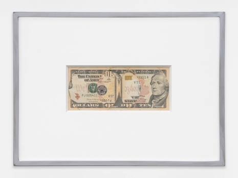 Walead Beshty, Blind Collage (Three 180o Rotations, United States Federal Reserve Ten-Dollar Note: Series 2017, Issued by Federal Reserve Bank of Kansas City, Missouri, Printed in Washington, District of Columbia, Plate Position E2, Front Plate No. 20, Back Plate N, 2021, Regen Projects